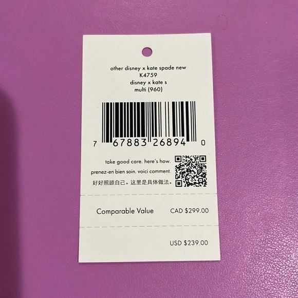 KATE SPADE DISNEY POLKA DOT LARGE CONTINENTAL WALLET Minnie Mouse - Picture 11 of 11